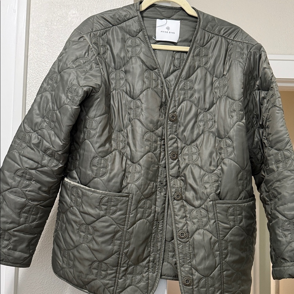 Anine Bing Sage Quilted Jacket